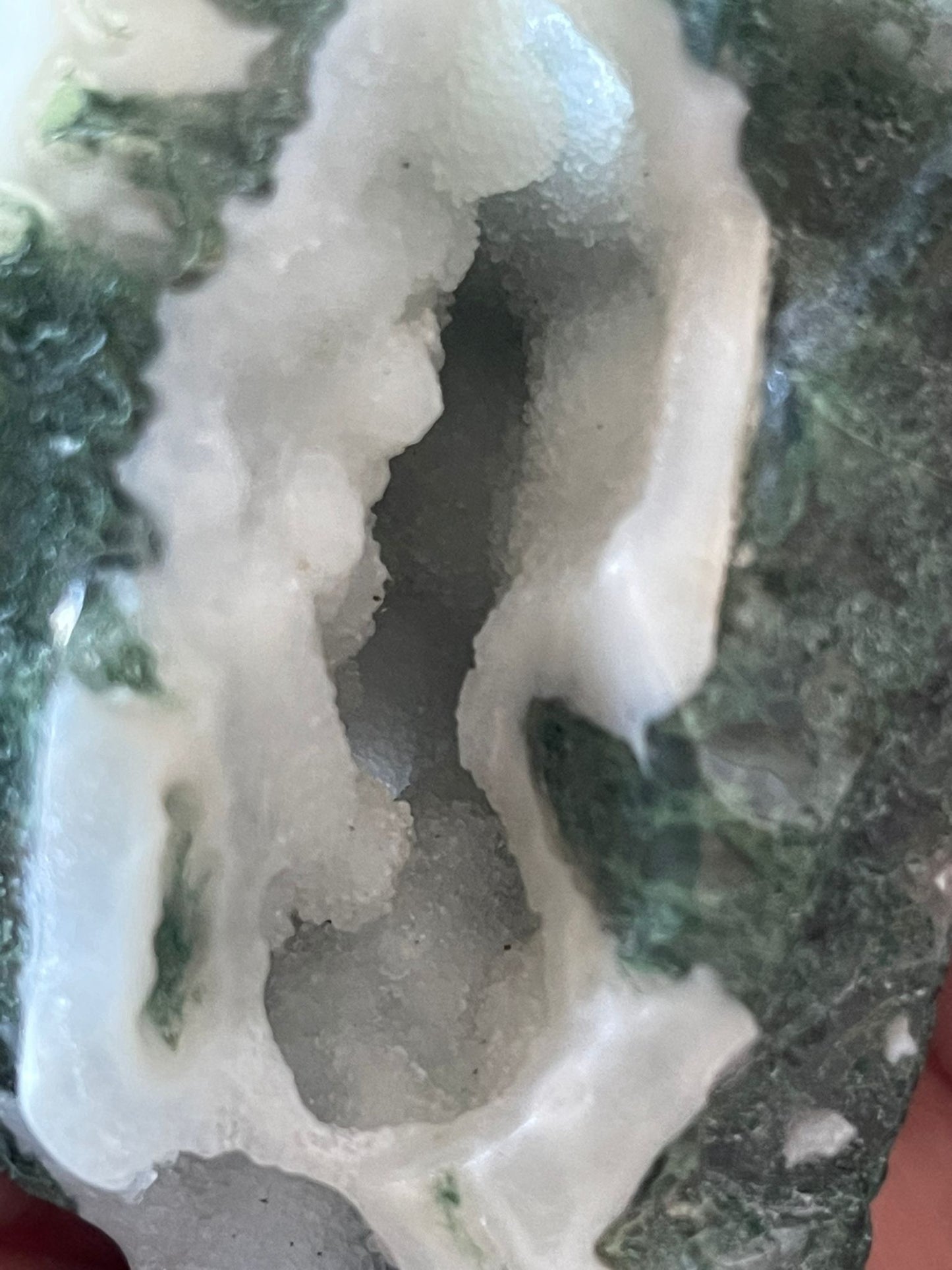 Moss Agate Dragon Head