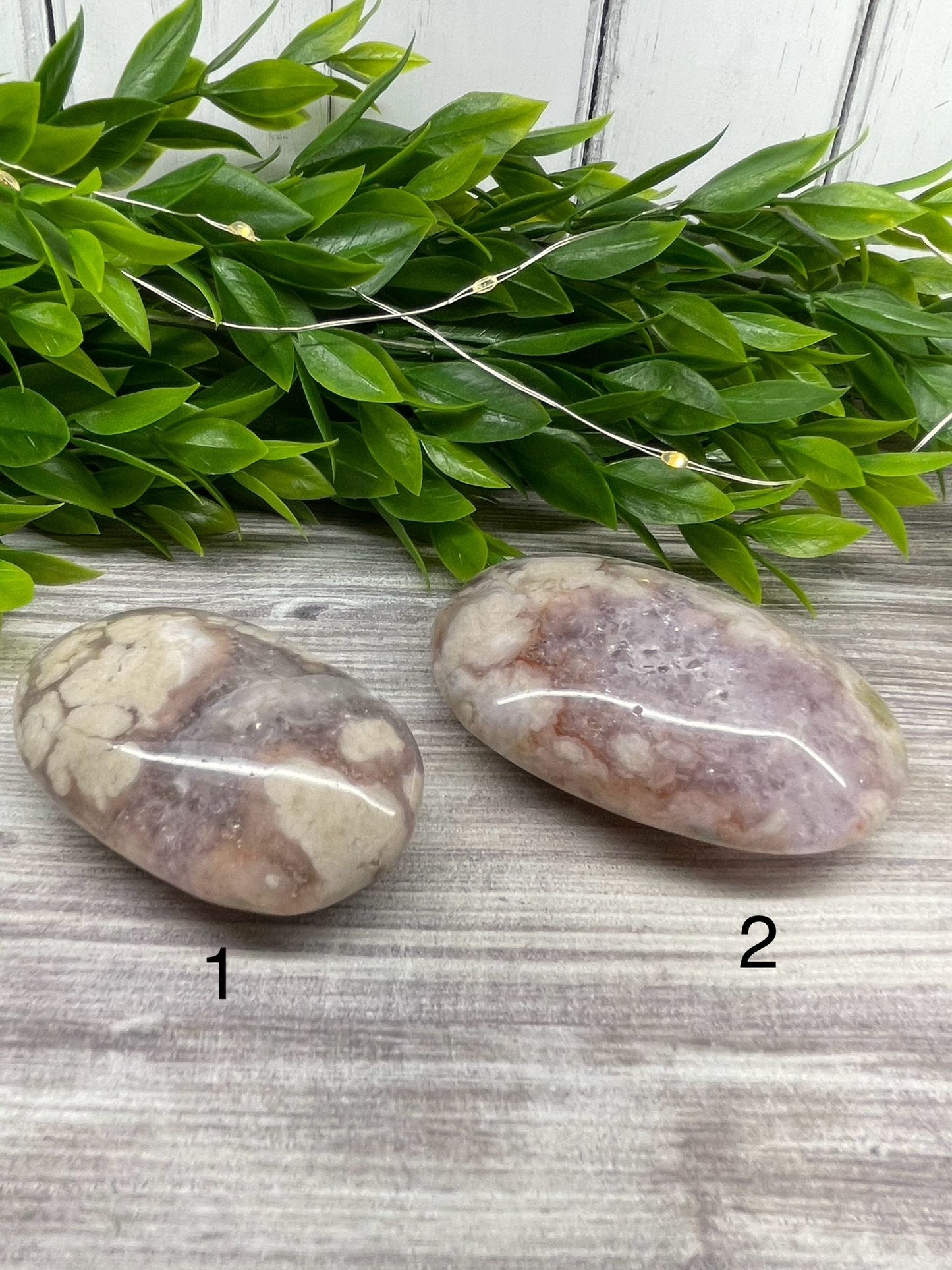 Pink Amethyst Palm Stones