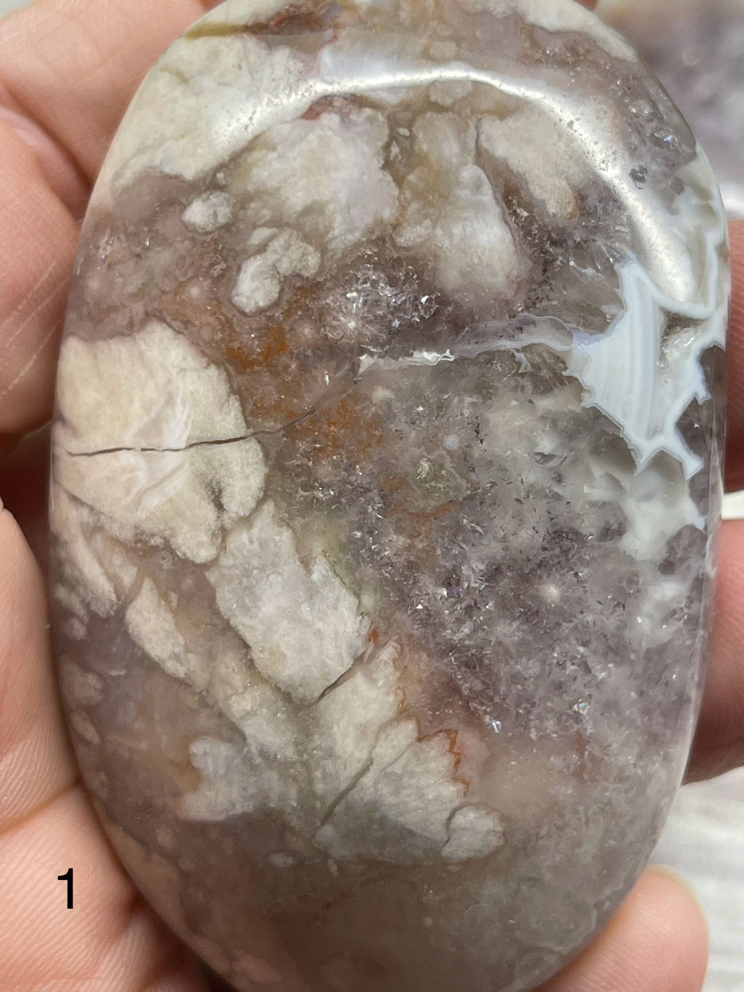 Pink Amethyst Palm Stones