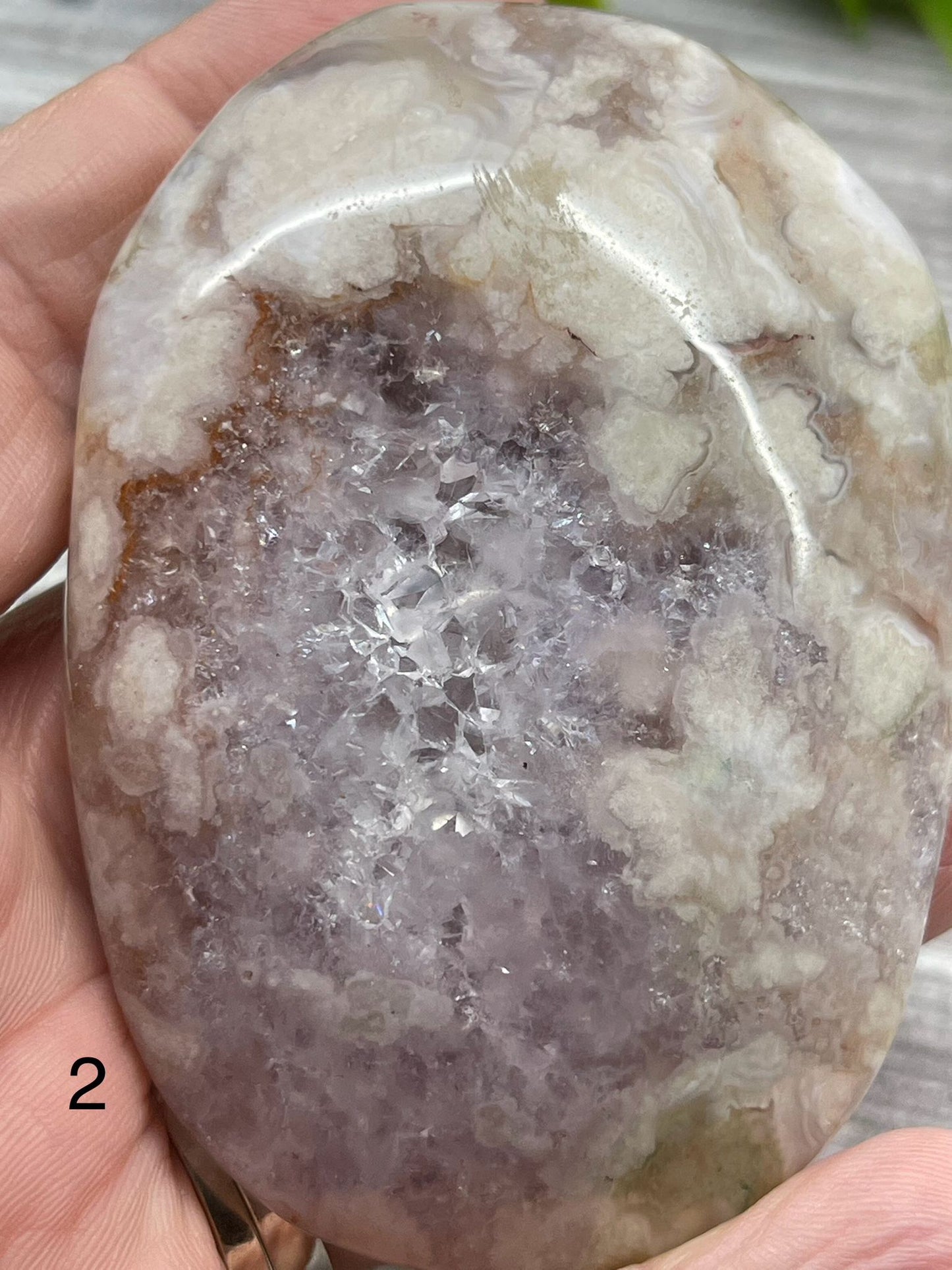 Pink Amethyst Palm Stones