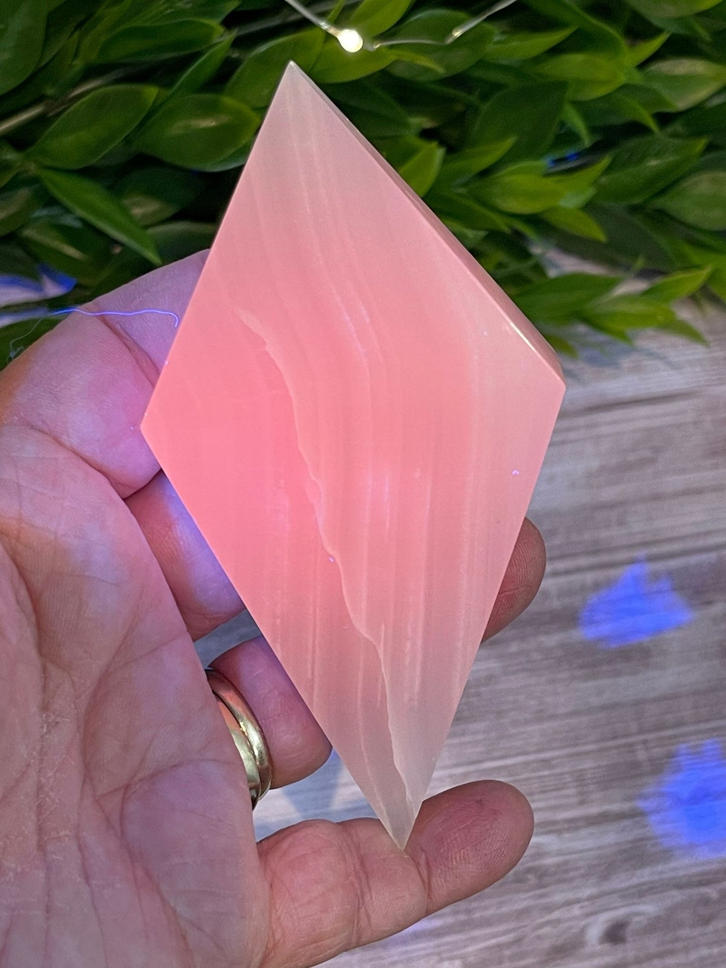 Pink Mangano Calcite Diamond