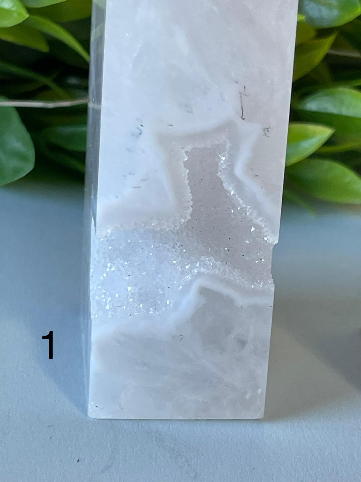 Druzy Agate Quartz Towers