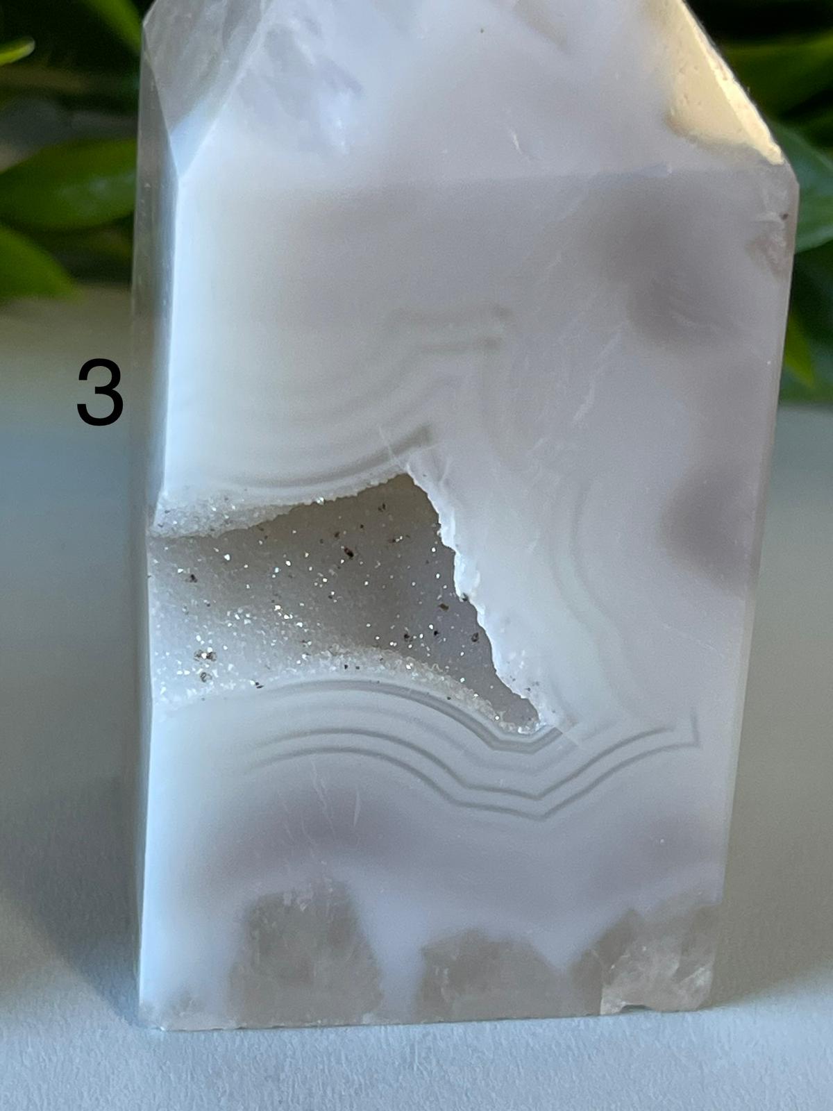 Druzy Agate Quartz Towers