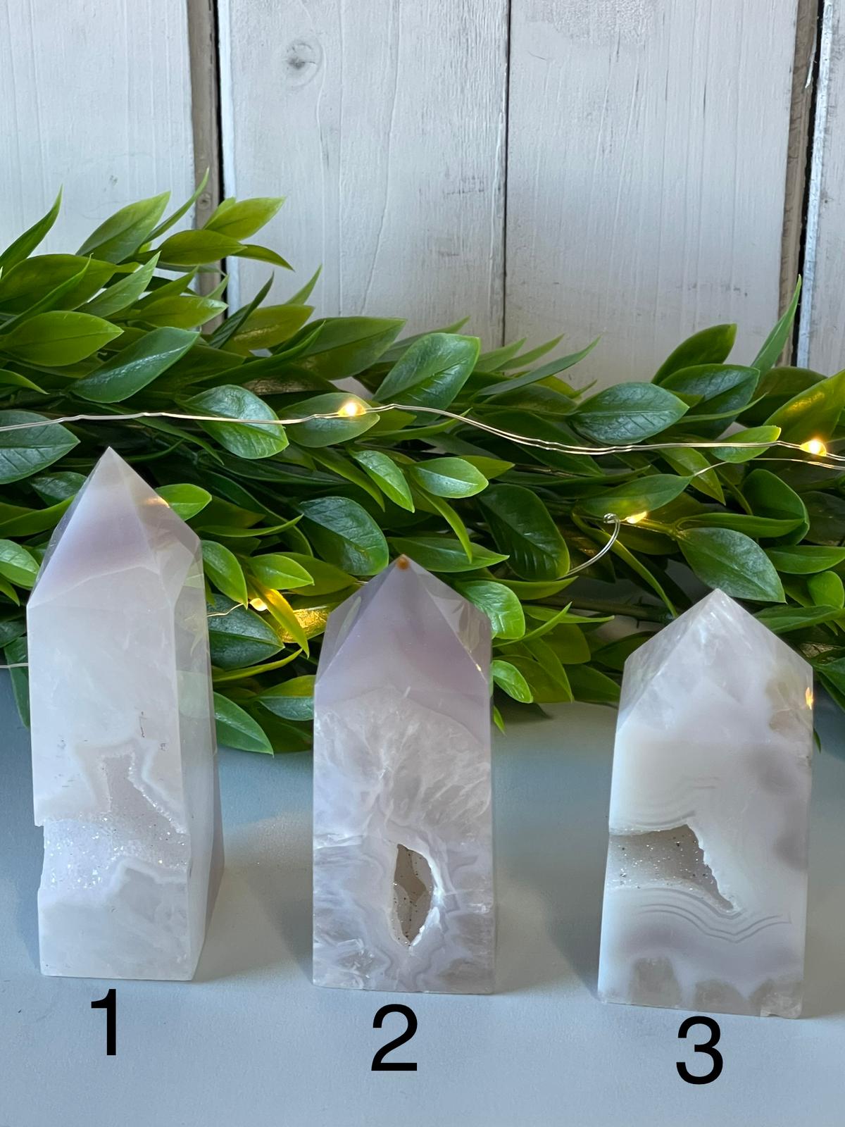 Druzy Agate Quartz Towers