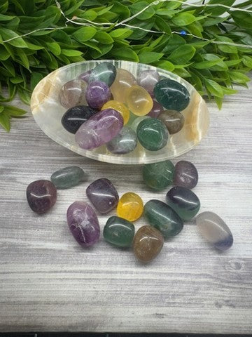Rainbow Fluorite Tumbled Stones