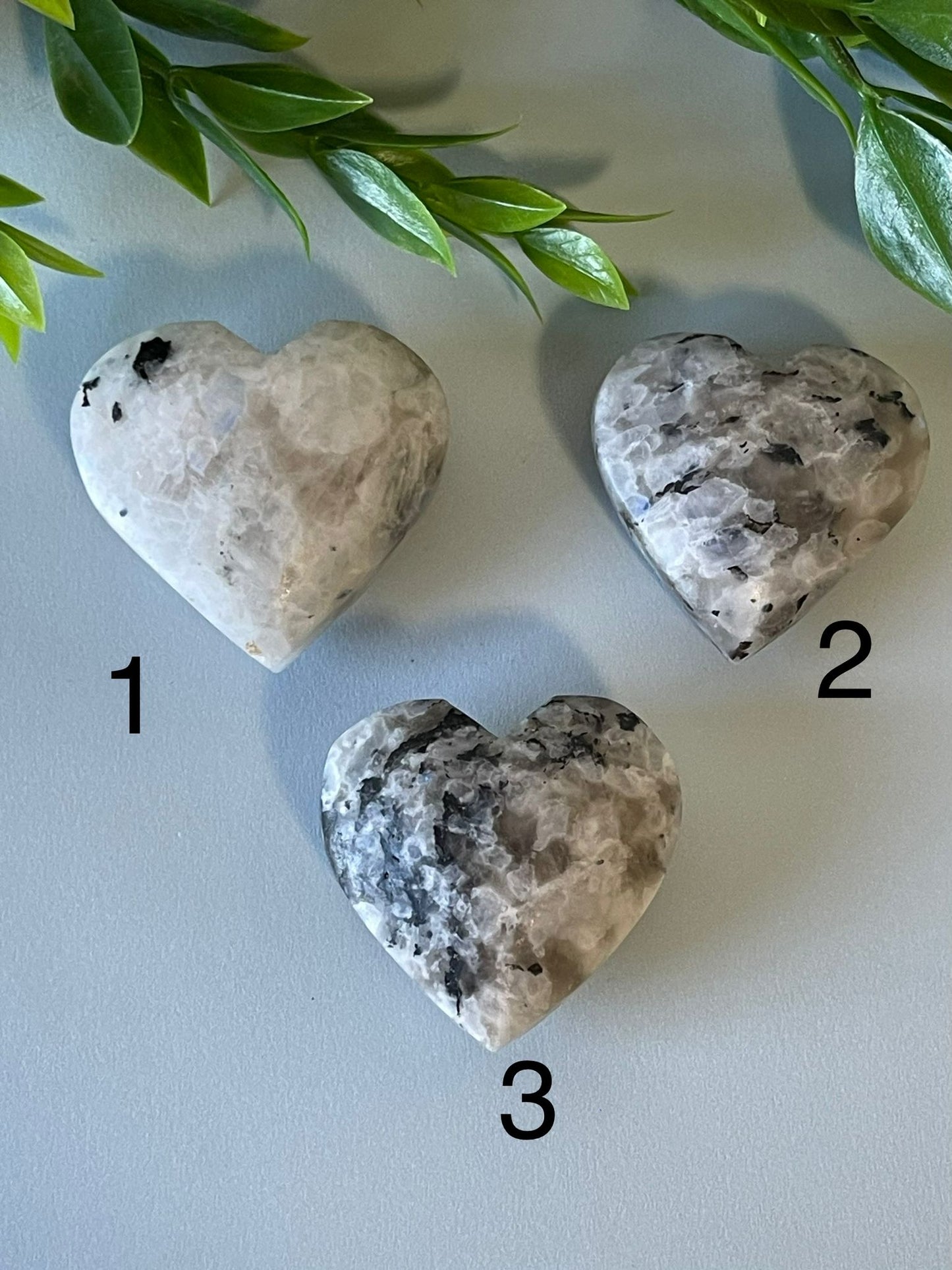 Rainbow Moonstone Hearts