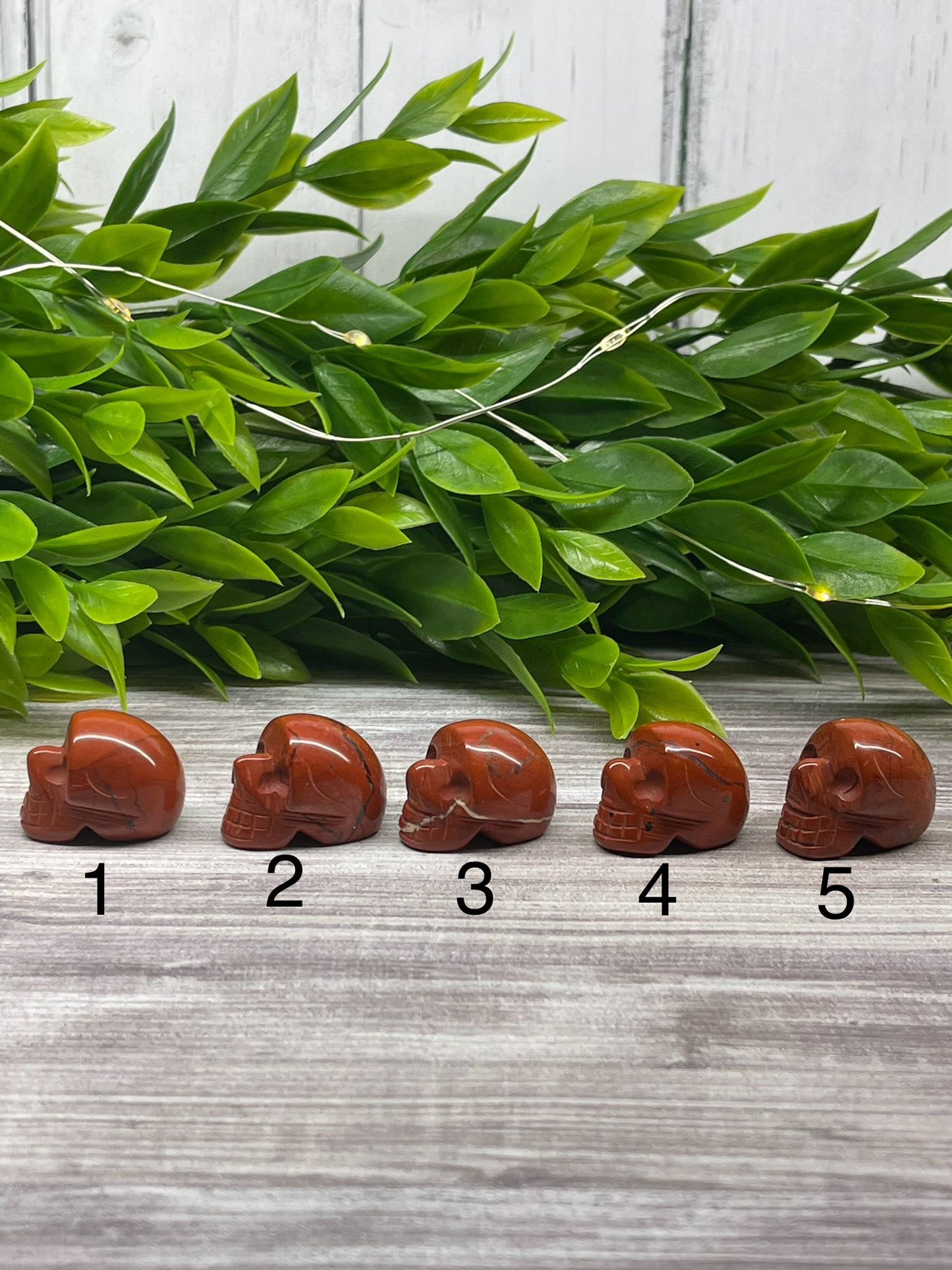 Mini Red Jasper Skulls