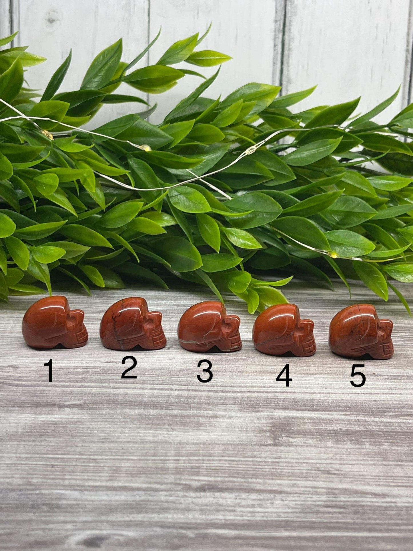 Mini Red Jasper Skulls