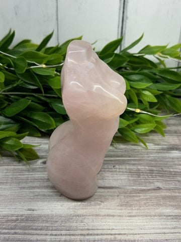 Rose Quartz Carved Goddess Body