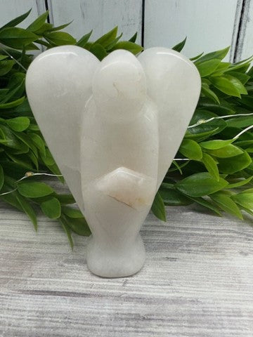 White Quartz Angel Carving