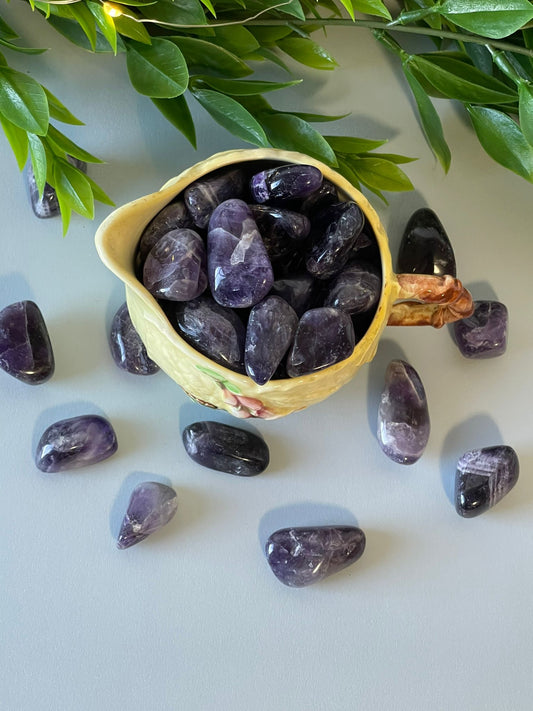 Chevron (Dream) Amethyst Tumbled Stones