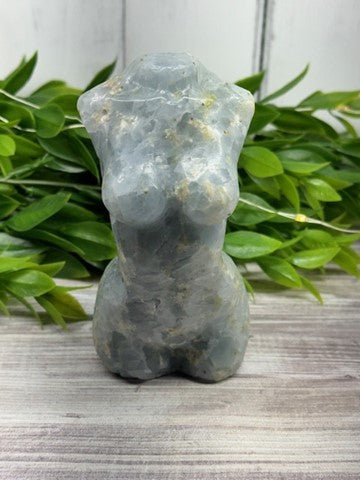 Blue Celestite Carved Goddess Body