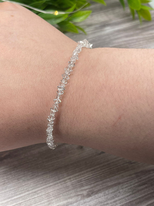 Herkimer Diamond 925 Sterling Silver Bracelet