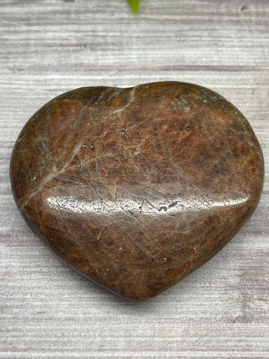 Hessonite Garnet Heart