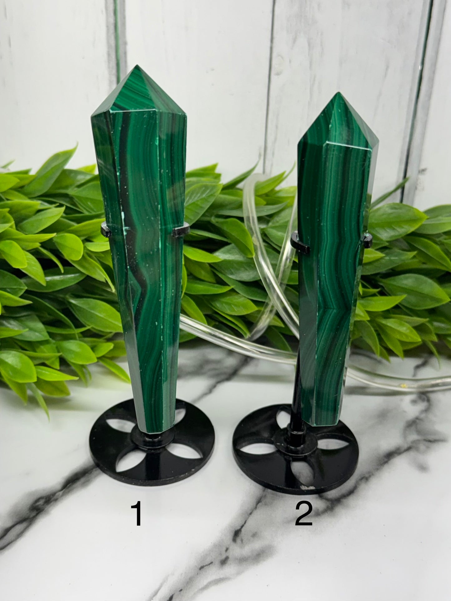 Malachite Wand with stand