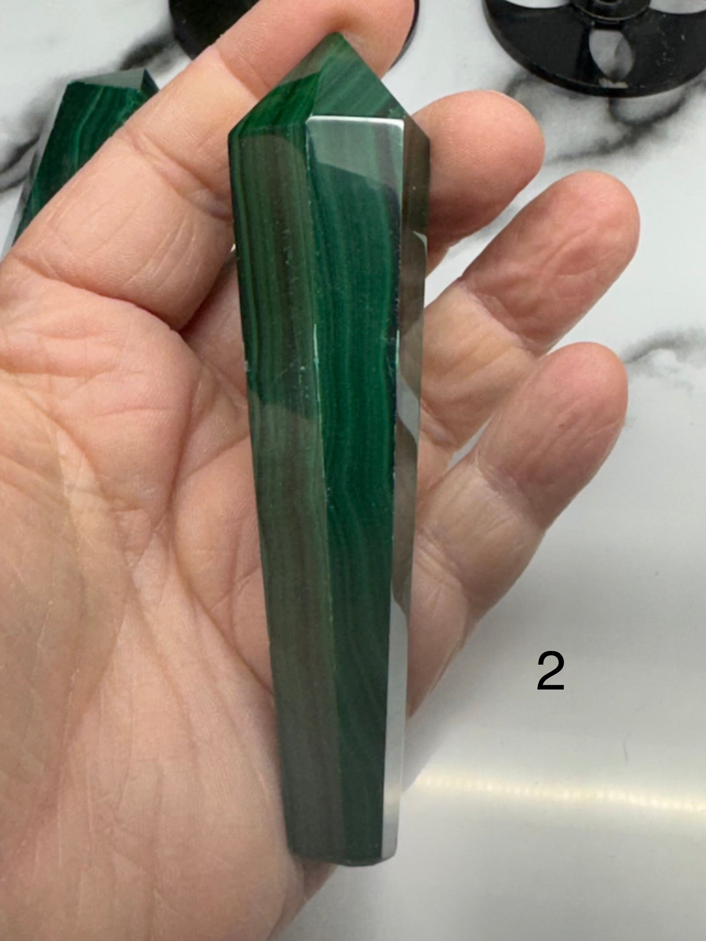Malachite Wand with stand