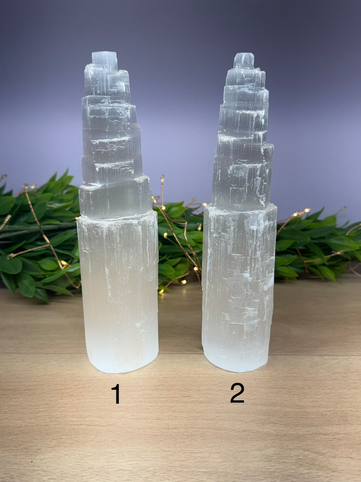 Carved Satin Spar/Selenite Towers