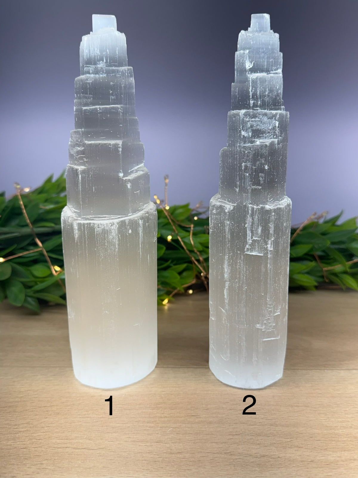 Carved Satin Spar/Selenite Towers