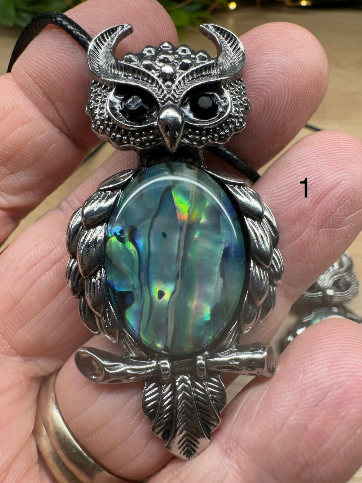 Abalone Shell Owl Pendant/Brooch