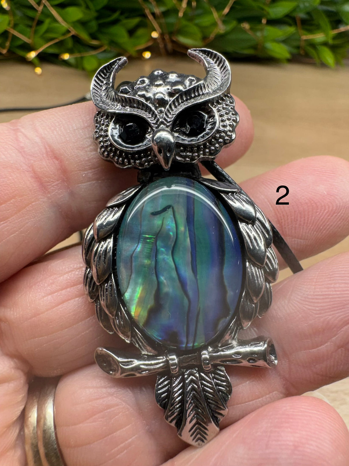 Abalone Shell Owl Pendant/Brooch