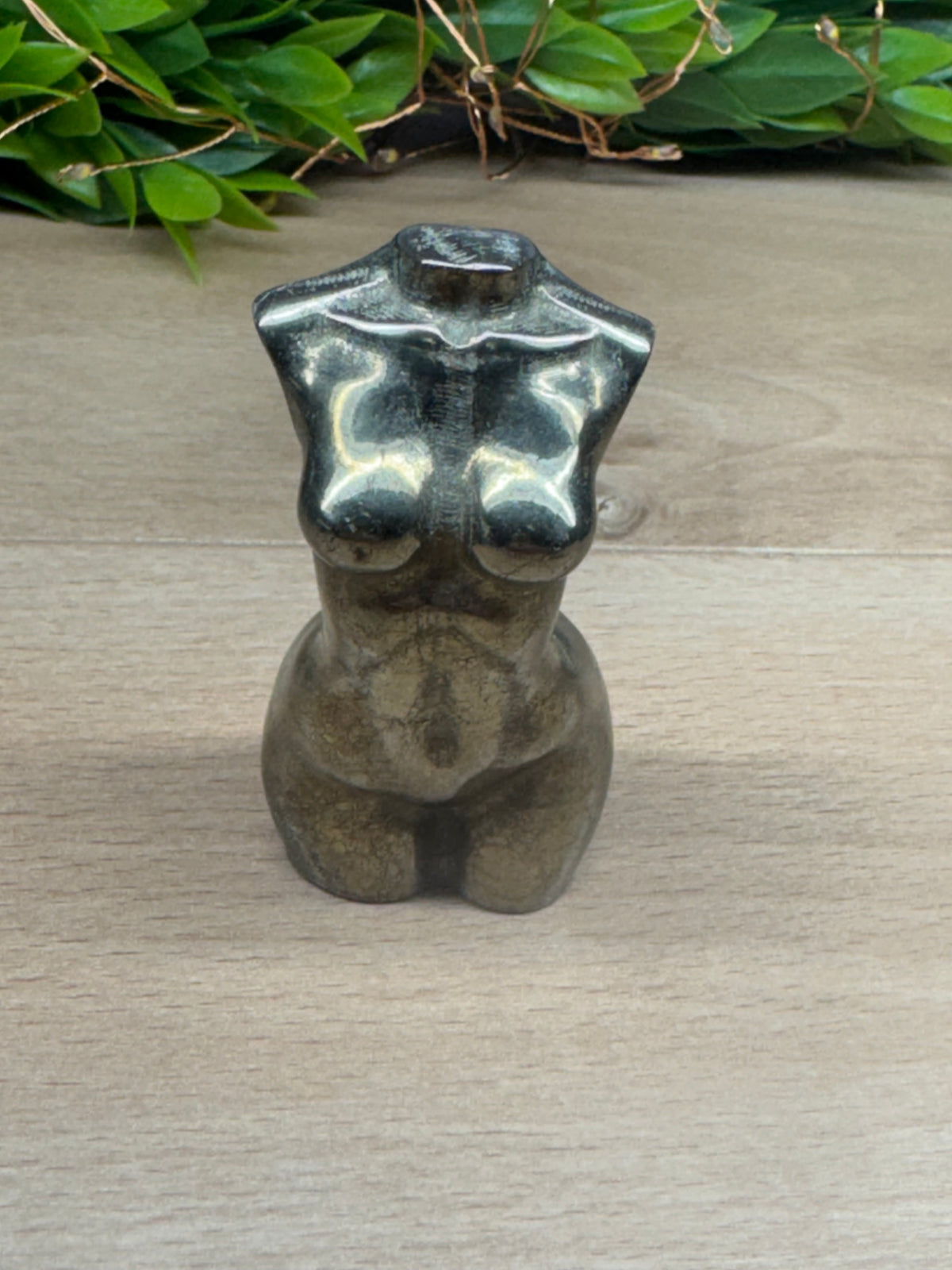 Pyrite Goddess Body Carving