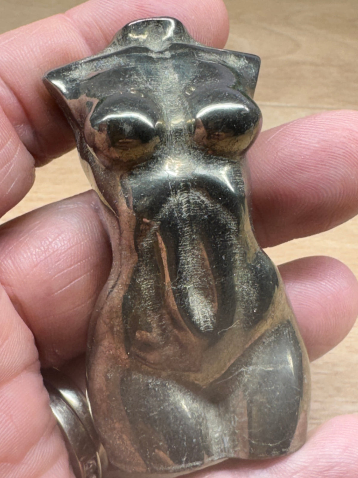 Pyrite Goddess Body Carving
