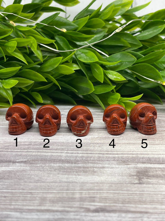 Mini Red Jasper Skulls