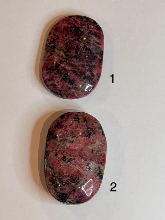 Rhodonite Palm Stones