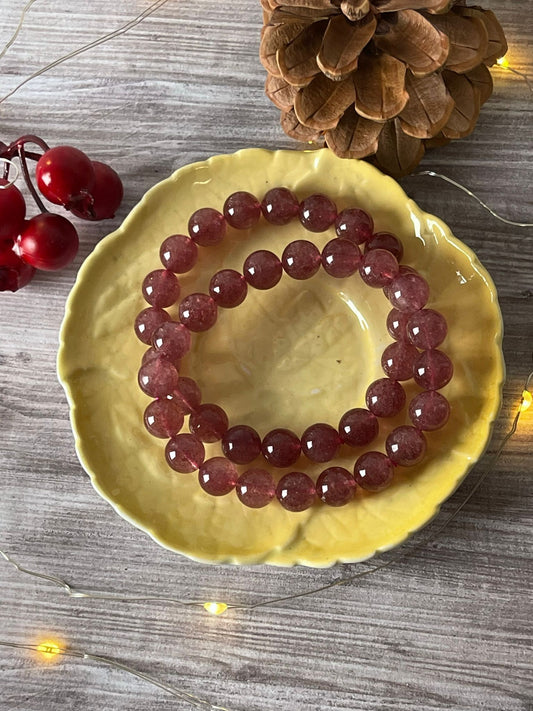 Strawberry Quartz Bracelets - 10mm